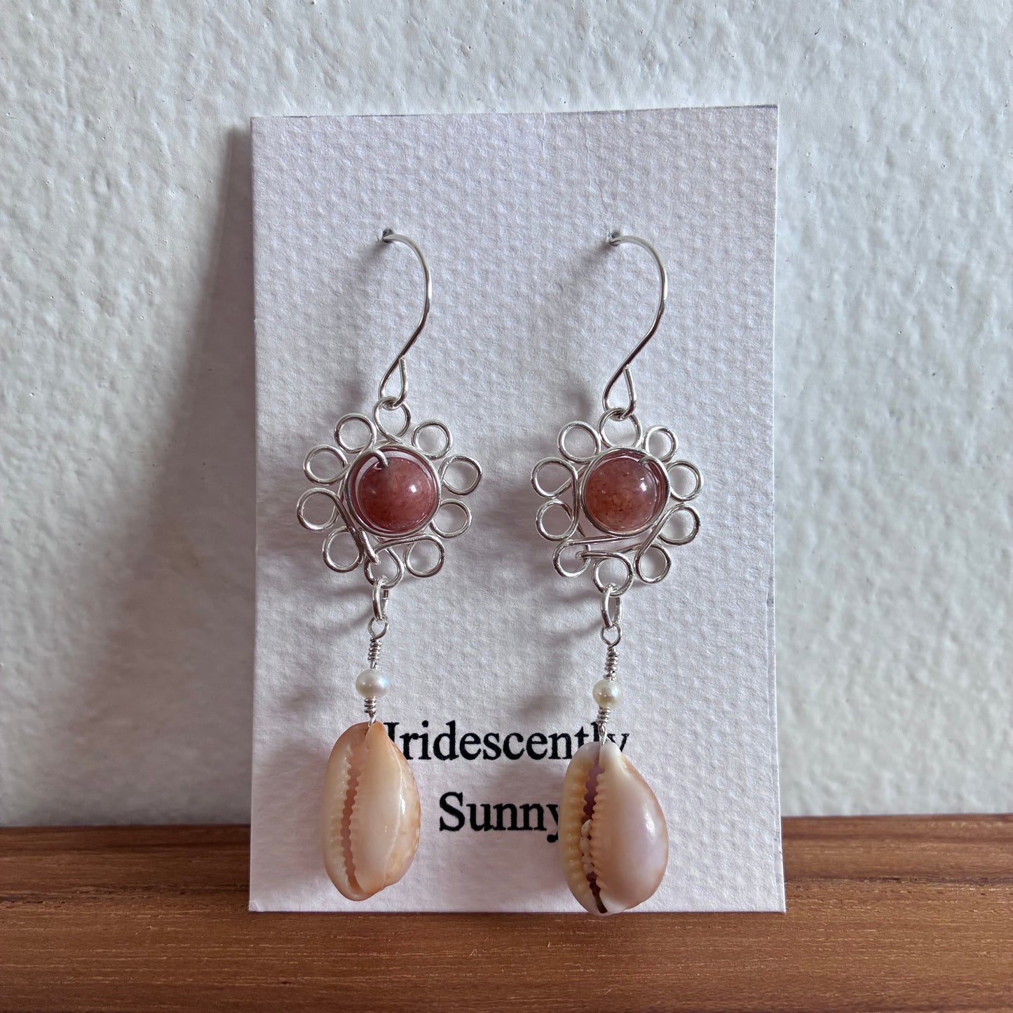 Honey Cowrie Pua Earrings