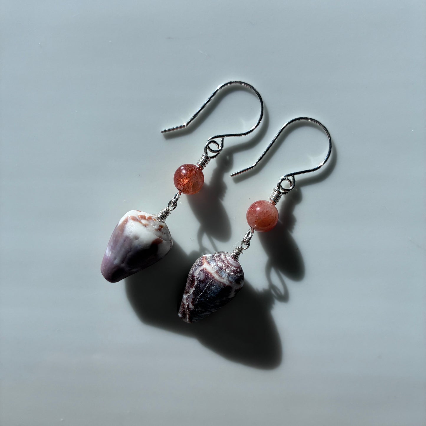 Mixed Cone Shell & Sunstone Lepidocrocite