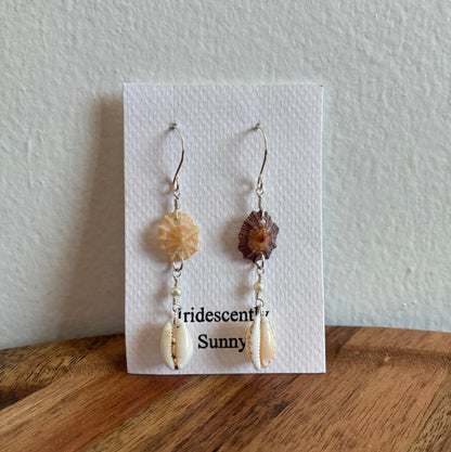 False Opihi & Cowrie Earrings