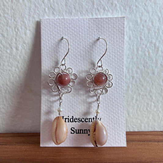 Honey Cowrie Pua Earrings