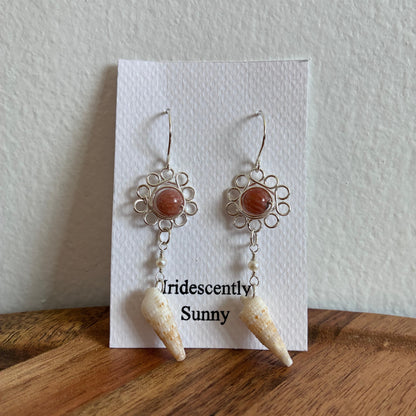 Horn Shell Pua Earrings