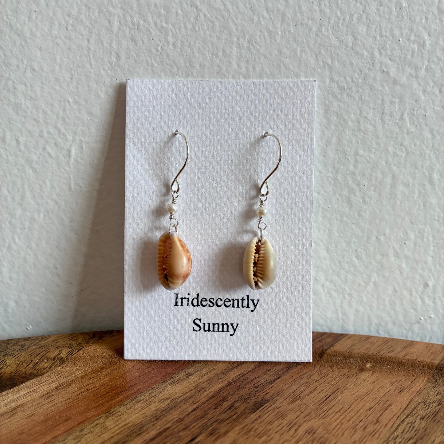 Honey Cowrie Shell Earrings