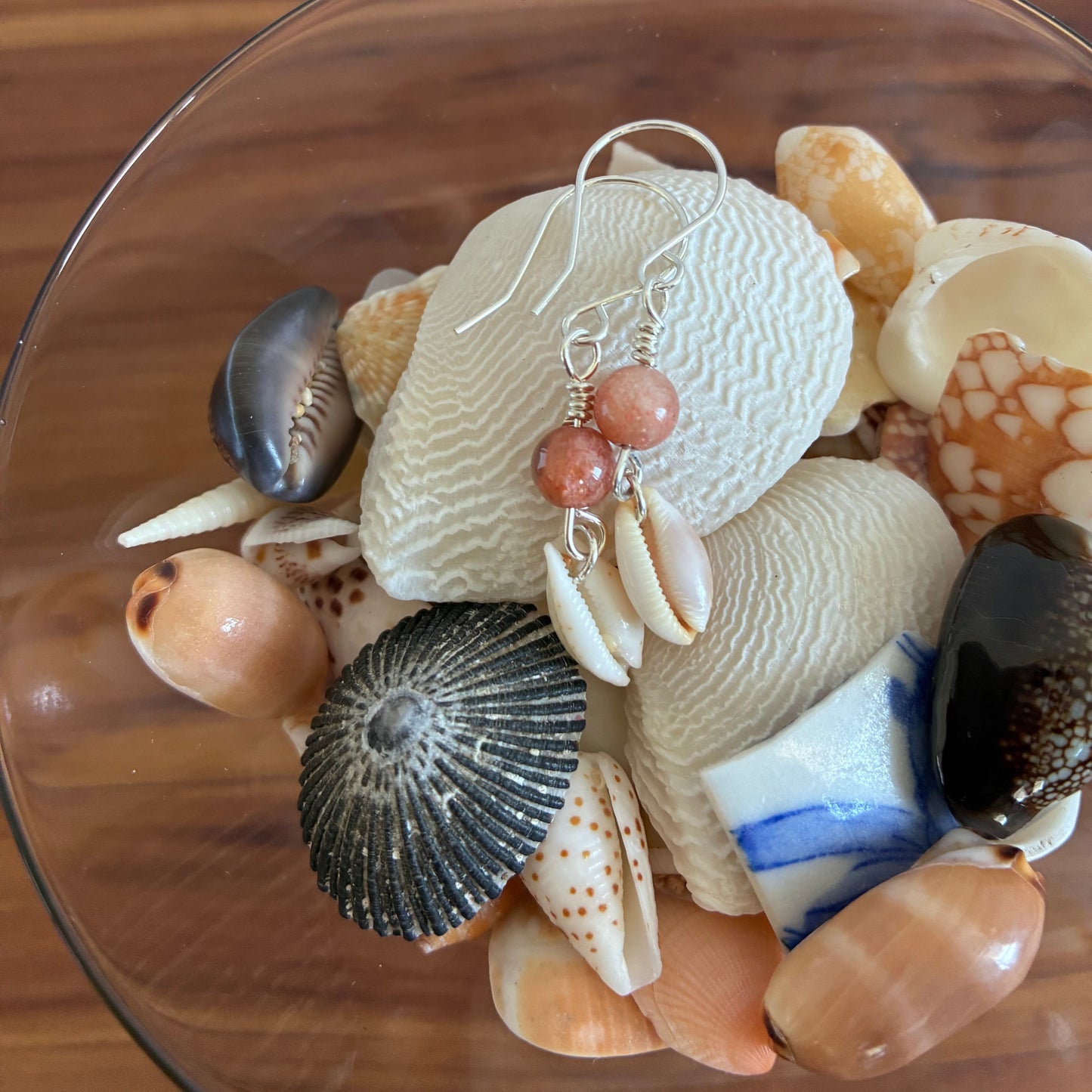 Mixed Cowrie Shell Earrings