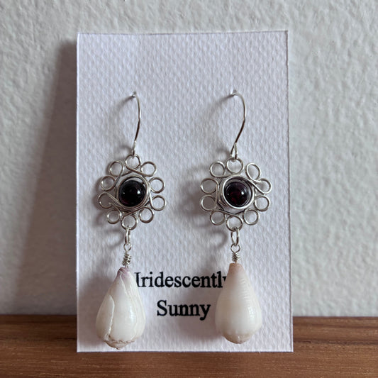 Pua & White Cone Shell Earrings