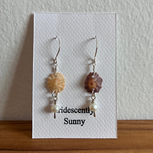 False Opihi & Pearl Earrings