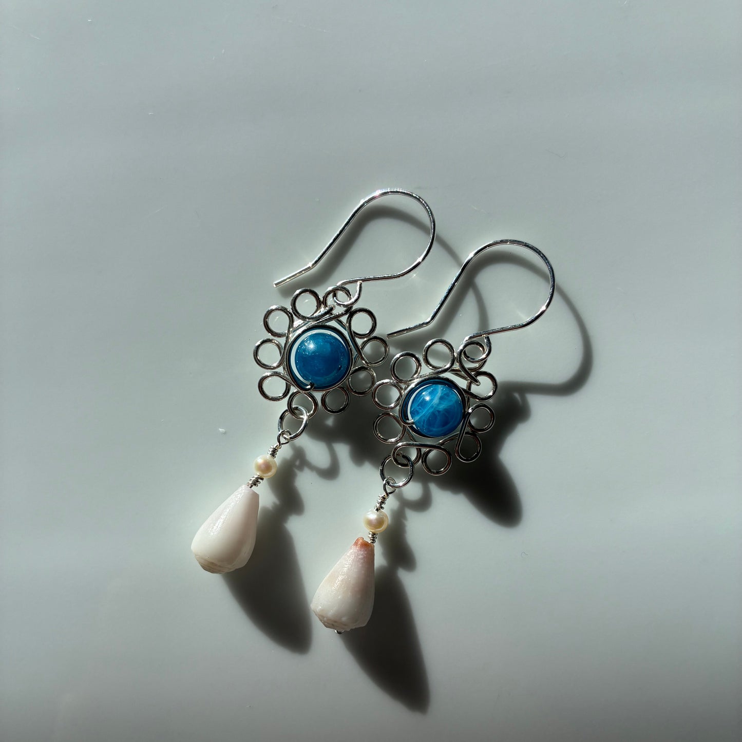 Pua & Mini White Cone Shell Earrings