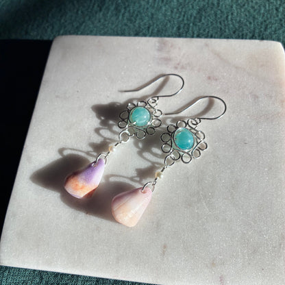 Pua & Mixed Broken Shell Earrings