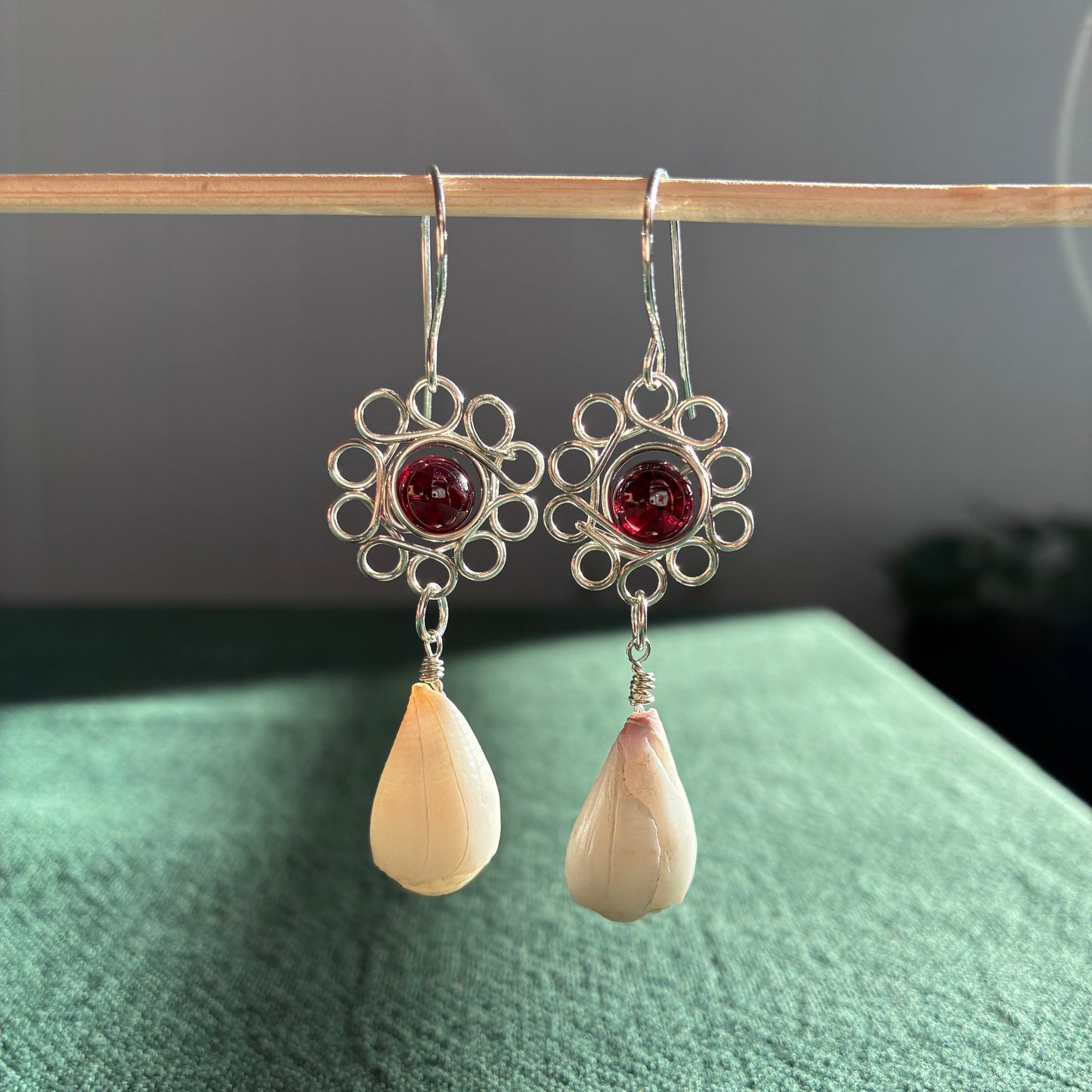 Pua & White Cone Shell Earrings