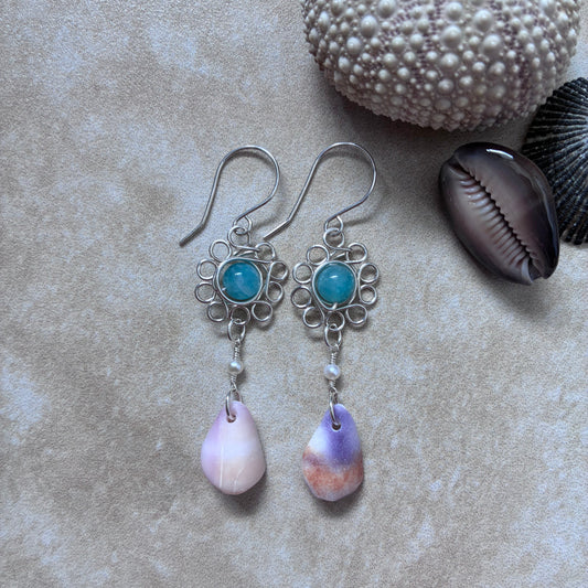 Pua & Mixed Broken Shell Earrings